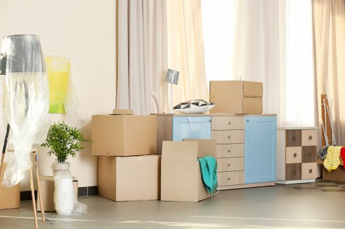 Same day removals team handling a Canary Wharf apartment move