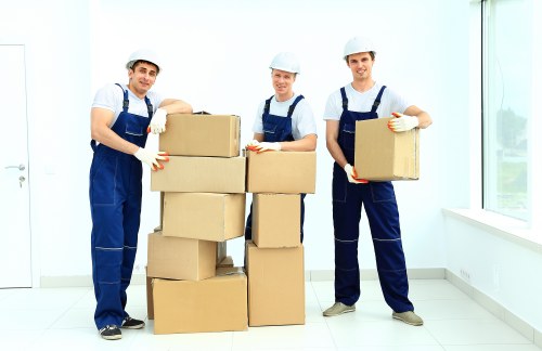 Professional furniture removals in Canary Wharf with moving team and apartment access