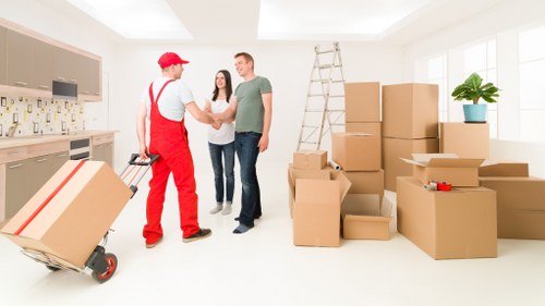 Secure loading of furniture into a removals vehicle
