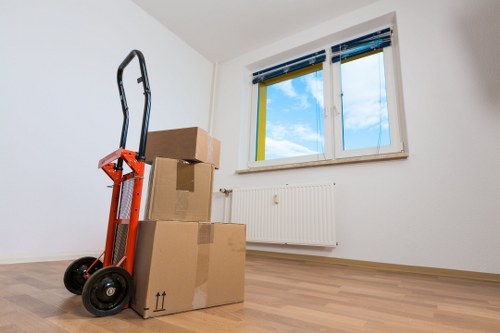 Careful protection of wooden furniture during Canary Wharf removals