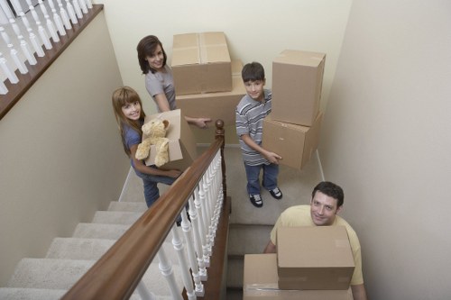 Professional man with a van handling office relocation in Canary Wharf